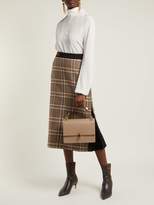 Thumbnail for your product : Fendi Kan I Logo Embossed Leather Shoulder Bag - Womens - Light Grey
