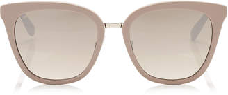Jimmy Choo FABRY Nude Acetate Cat-Eye Sunglasses with Glitter Detail