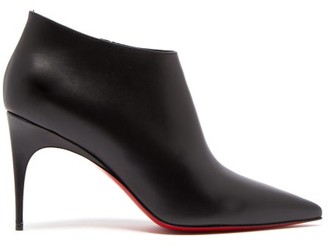 Christian Louboutin Gorgona 85 Leather Ankle Boots - Womens - Black Christian Louboutin Gorgona 85 Leather Ankle Boots - Womens - Black