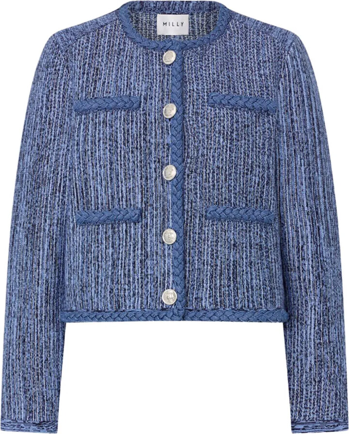 Milly Shayne pinstripe cardigan