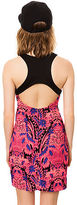 Thumbnail for your product : Reverse The Abstract Floral Brocade Dress in Hot Pink