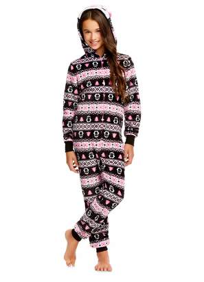 Jellifih Kid Girl Dog Print Pajama | Pluh Zippered Kid Oneie Blanketleeper