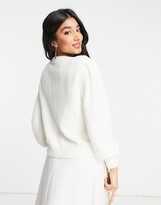 Thumbnail for your product : Y.A.S Bridal button through cardigan in white