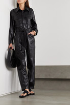 Thumbnail for your product : Nanushka Ashton Belted Vegan Leather Jumpsuit