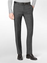 Thumbnail for your product : Calvin Klein Mens Body Slim Fit Black Ticking Wool Suit Pants
