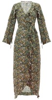 Thumbnail for your product : D'Ascoli Leela Floral-print Silk Maxi Dress - Green Print