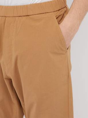 Barena Concealed Drawstring Cotton Blend Trousers - Mens - Beige