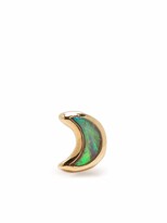 Thumbnail for your product : Pamela Love Moon 14kt yellow gold malachite stud earring