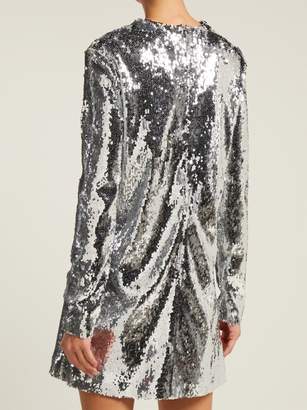 Racil Ara Sequinned Mini Dress - Womens - Silver