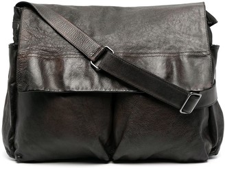 Numero 10 Leather Flap Messenger Bag