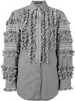Dolce & Gabbana - blouse volantée à carreaux - women - coton/Polyamide/Spandex/Elasthanne - 38