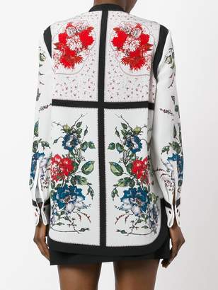 Alexander McQueen floral tablecloth print blouse
