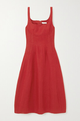 Chloé - Linen Midi Dress - Red