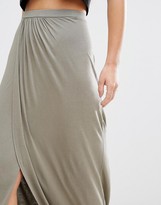 Thumbnail for your product : ASOS Petite PETITE Wrap Maxi Skirt in Jersey