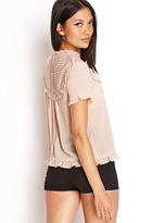 Thumbnail for your product : Forever 21 Ruffles & Lace Woven Top