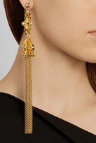 Thumbnail for your product : Erickson Beamon Hung Up gold-plated Swarovski crystal earrings