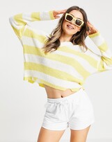 Thumbnail for your product : Gilli stripe v-neck jumper in yellow