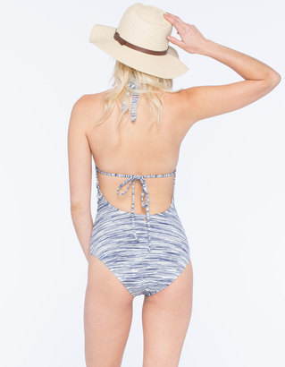 Roxy Road Less Traveled Halter One Piece Swimsuit