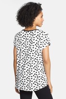 Thumbnail for your product : Olivia Moon Keyhole Neck Print Tee (Petite)