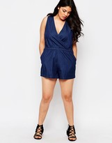 Thumbnail for your product : NVME Plus Romper With Wrap Front In Chambre
