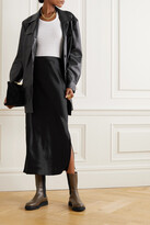 Thumbnail for your product : Vince Hammered-satin Midi Skirt