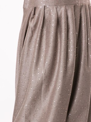 PASKAL clothes Pleated Sequin Midi Dress