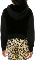 Thumbnail for your product : GAG Threads Black Velvet Crop Top Hoodie