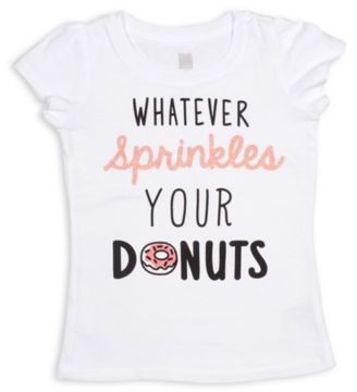 Freeze Sprinkle Your Donuts" Short-Sleeve T-Shirt in White