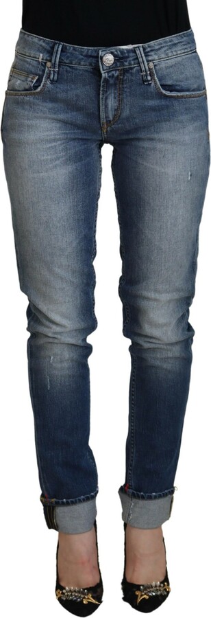 Acht Washed Cotton Low Waist Women Casual Women's Jeans