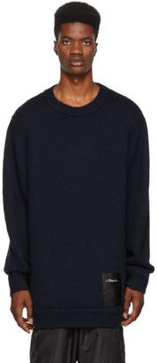 3.1 Phillip Lim Navy Maxi Chunky Wool Sweater