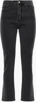 Thumbnail for your product : VVB Studded High-rise Straight-leg Pants