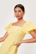 Thumbnail for your product : Nasty Gal Womens Puff Sleeve Linen Look Mini Dress