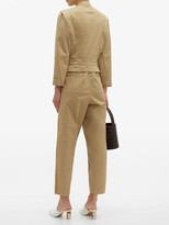 Thumbnail for your product : Sea Tula Pleated Cotton-blend Jumpsuit - Beige