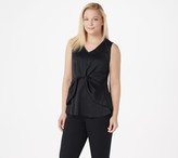 Thumbnail for your product : Du Jour V-Neck Woven Top with Layered Hemline
