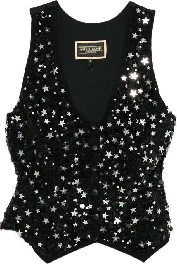 MITILIANE COUTURE Sequined Star Gilet