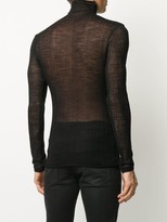 Thumbnail for your product : Ann Demeulemeester Sheer Roll-Neck Jumper