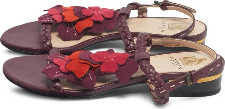 LANVIN Pre-Owned Floral-Detail Sandals