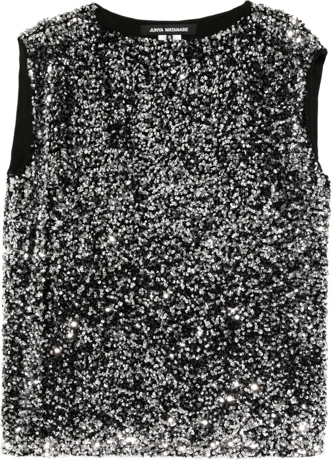 Junya Watanabe x Comme Des Garçons sequin-embellished vest