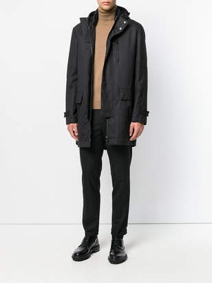 Corneliani hooded zip coat