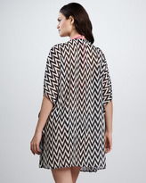 Thumbnail for your product : Ella Moss Mazzy Chevron-Print Tunic Coverup