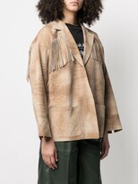 Thumbnail for your product : Sylvie Schimmel Fringed Goatskin Leather Jacket