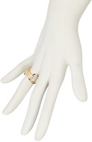 Thumbnail for your product : Cole Haan 12K Gold Plated Looped Band Basket Etched Ring - Size 7