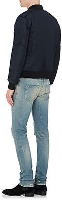 Saint Laurent Men's Distressed Slim Straight Jeans
