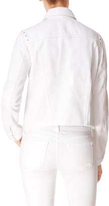 J Brand Slim Jacket In Studded White