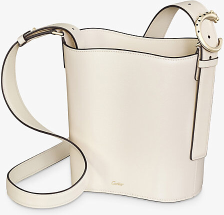 Cartier Womens White Panthère De Mini Leather Cross-Body Bag 1 Size