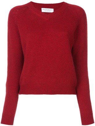 ALEXANDRA GOLOVANOFF Knitted V-Neck Sweater
