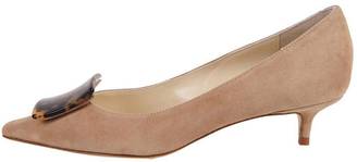 Butter Shoes Suede Taupe Heel