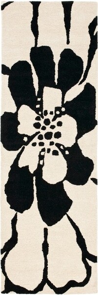 Safavieh SohoSOH730HandTuftedIndoorRunnerRug-Black/White-2'6\