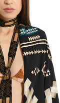 Thumbnail for your product : Roberto Cavalli Embroidered Fringed Crepe De Chine Shawl
