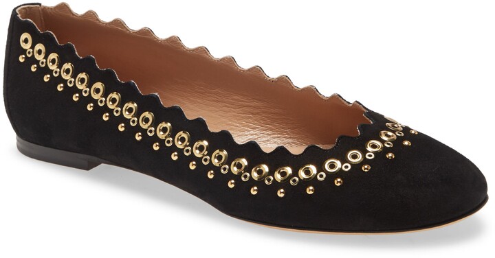 chloe lauren studded flats